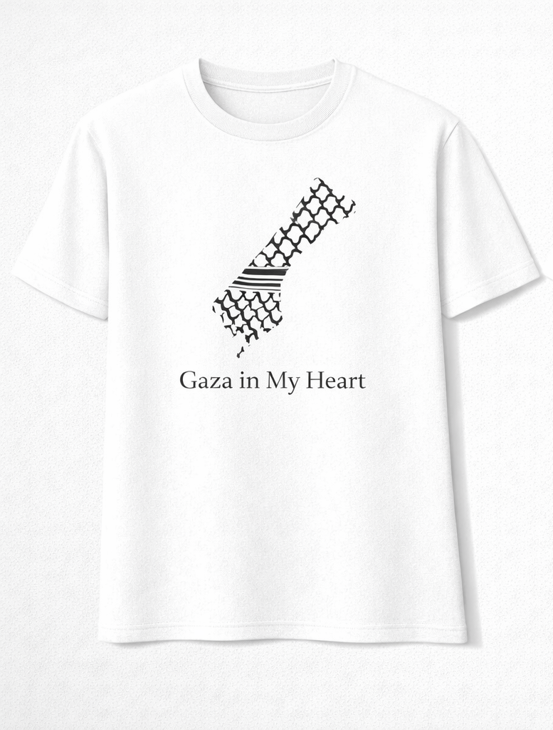 Gaza in My Heart – Kufiya Edition - Palestinian heritage sticker